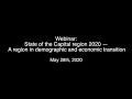 State of the Capital region 2020 A region in demographic and economic transition