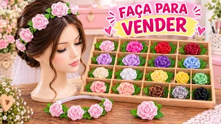 🌹 Aprenda a Fazer Essa Rosa de Fita e Crie Peças Encantadoras! 💖