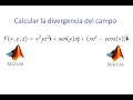 Divergence of a field with Matlab