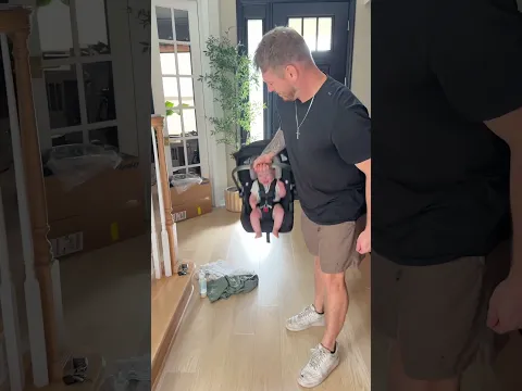 What dad  does with the baby