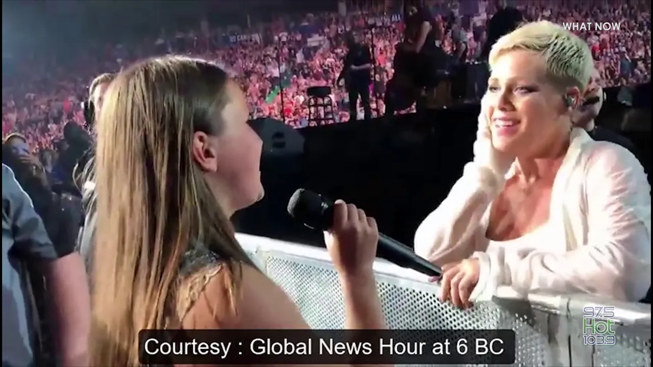 Smasher's Hollywood Hookup - 12 Year Old Sings at Pink Concert