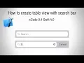 How to add table view with search bar in xcode