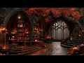 Download Lagu Reading in a Cozy Gothic Library | Dark Academia Autumn Music with Rain \u0026 Candlelight Ambience