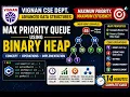 Max Priority Queue Using Binary Heap Full Explanation Code Vignan CSE Dept