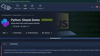 TryHackMe Python Simple Demo Room