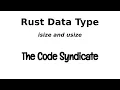 isize and usize in rust Rust Tutorial for Beginner 2023 Rust Data Types