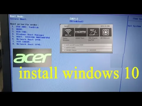 Download MP3 acer aspire 3 a315-33-c89l boot from usb 100% install windows 10 bios boot key