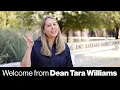 Welcome Message from Dean Tara Williams