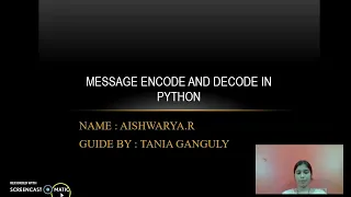Python project Message Encode Decode Implementation