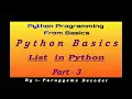 List Ordering Elements Sort Reverse Count Python Lists And List Functions Python Tutorials 21