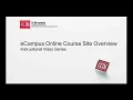 eCampus Online Course Site Overview