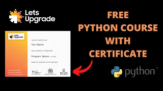 Free Python Course with Certificate LetsUpgrade Free Courses