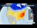 Monthly temperature forecast for the USA 2026
