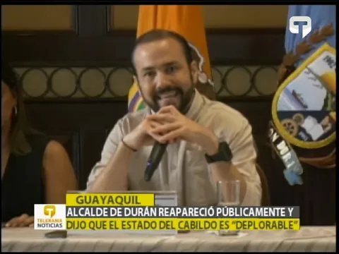 Alcalde de Durán reapareció públicamente y dijo que el estado del cabildo es Deplorable