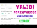 LEET CODE 20 - Valid Parentheses Problem using JavaScript in HINDI