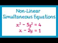 Non-Linear Simultaneous Equations - GCSE Higher Maths