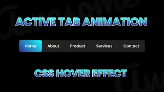How to Create Animated Tab Navigation in HTML CSS