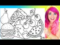Coloring Food Fruit Coloring Pages Pizza Watermelon Burger Pears Cheese Tomatoes Coloring