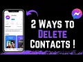 2 Ways To Delete Contacts In Messenger