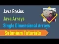 22 Java Basics for Selenium - Java Arrays