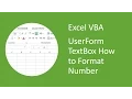 Excel VBA UserForm TextBox - How to format number