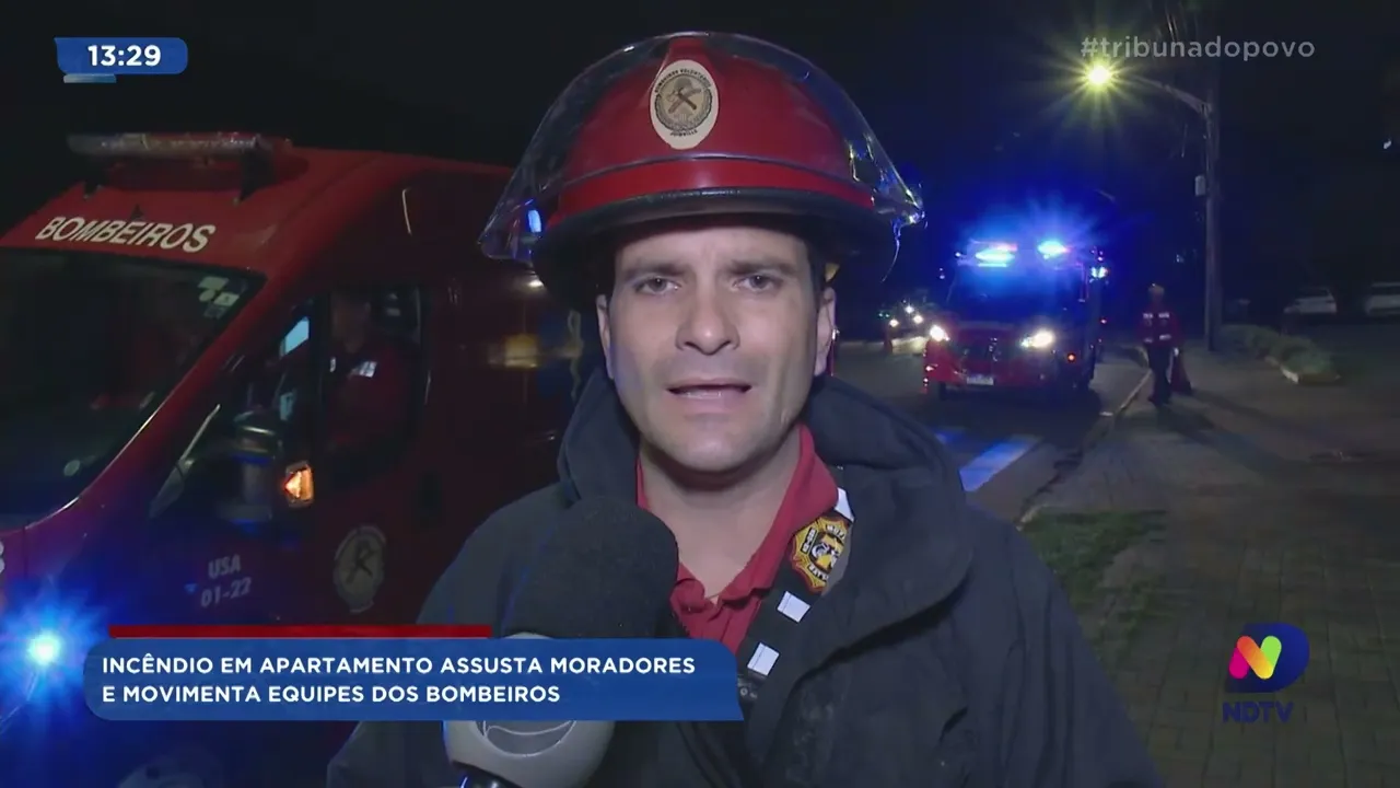 Incêndio em apartamento assusta moradores e movimenta equipes dos Bombeiros