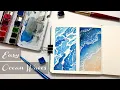 2 ways Guide to OCEAN WATERCOLOR WAVES step by step watercolor ocean waves for beginners