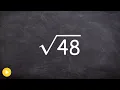 Learn How to Simplify the Square Root of 48
