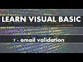 Learn Visual Basic Email validating and formatting