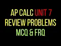 AP Calc Unit 7 MCQ FRQ Walkthrough AB BC