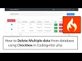 How to delete multiple data from database using checkbox in Codeigniter php