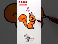 cute squirrel drawing