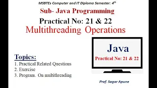 Practical-21 22 JPR Multithreading in Java Java 22412