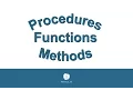 Procedures Functions Methods 8316