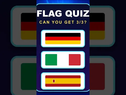 Can You Guess These 3 Flags? 🇩🇪🇮🇹🇪🇸 | Easy Geography Quiz #Shorts