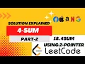 4SUM LeetCode java TwoPointer JAVA Part 2