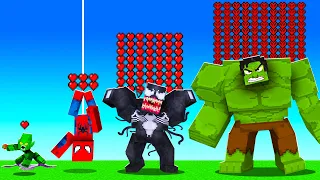 ¿Qué Personaje DE SPIDERMAN Tiene MAS VIDA? 😨 MINECRAFT