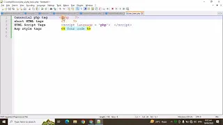 PHP TAGS TYPES