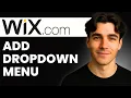 How To Use A Drop Down Menu On A Wix Website Tutorial 2026
