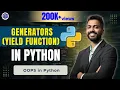 Lec-61 Generators in Python Yield Function in Python with Execution