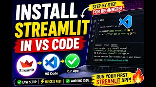 How to Install Streamlit in VS Code Step-by-Step Python Streamlit Setup for Beginners