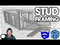 Creating Floor and Wall FRAMING in SketchUp Detailed Modeling in SketchUp Part 1