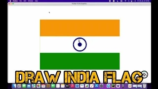 Draw India Flag using Python Turtle Python Turtle Graphics PyCharm MacBook Pro M1