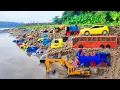 Lagu Menemukan mainan mobil balap, truk molen, kereta api, bus telolet, excavator, tank baja, Eps 190