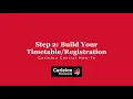 Registration Step 2 Build Your Timetable Registration Carleton Central How-To