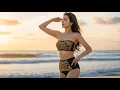 Lagu A hot Fashion Routine Korean girl bikini/Swimwear Performing Buchaechum Dance at the beach 😍🔥