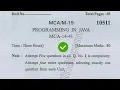 2019 Kuk MCA 4th Sem Programming in Java Question Paper