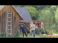 Download Lagu Rural life. Family creates a cozy home: Cooking on the fire \u0026 building a fence