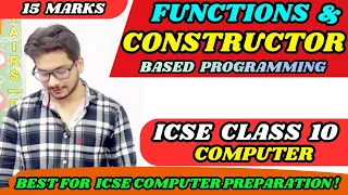 Description Based Program Constructor and Function in Java ICSE Class 10 Computer 2026