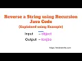 Java Program to Reverse a String using Recursion